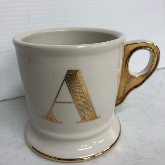Anthropologie Monogram “A” Shaving Mug Coffee Cup - Picture 1 of 8
